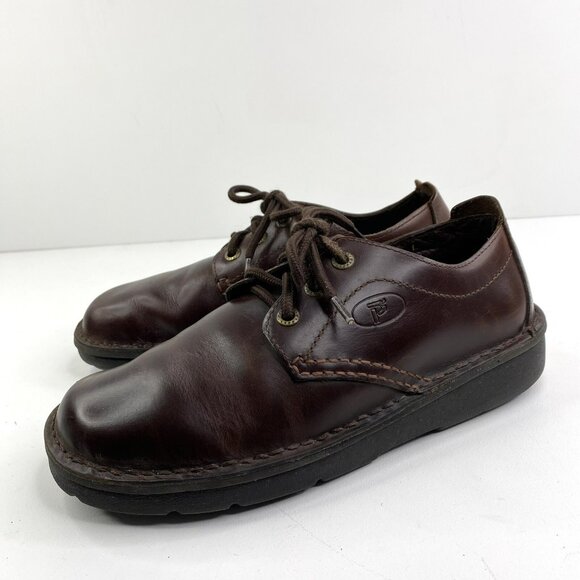 Propet Shoes Mens US Size 9.5 Brown Leather Orthopedic Oxford Comfort Sneakers - Picture 4 of 9